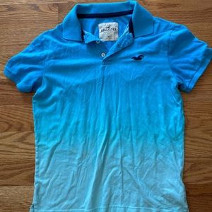 Hollister Blue Ombré Polo Shirt